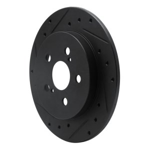 Lexus CT200H Brake Rotor (1) - Rear Left - R1 Concepts - Drilled & Slotted - Black - `09-`24 Lexus CT200H Brake Rotor (1) - Rear Left - R1 Concepts - Drilled & Slotted - Black - `09-`24